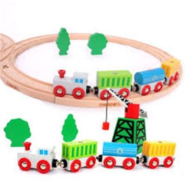 원목기차세트  & 크레인세트